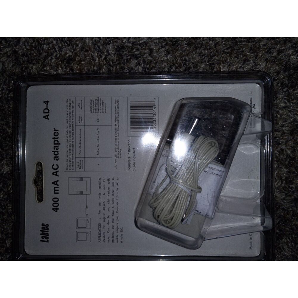 Labtec 400 MA AC Adapter - Picture 3 of 3